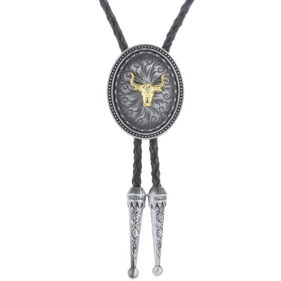Bolo Tie Bison Gris