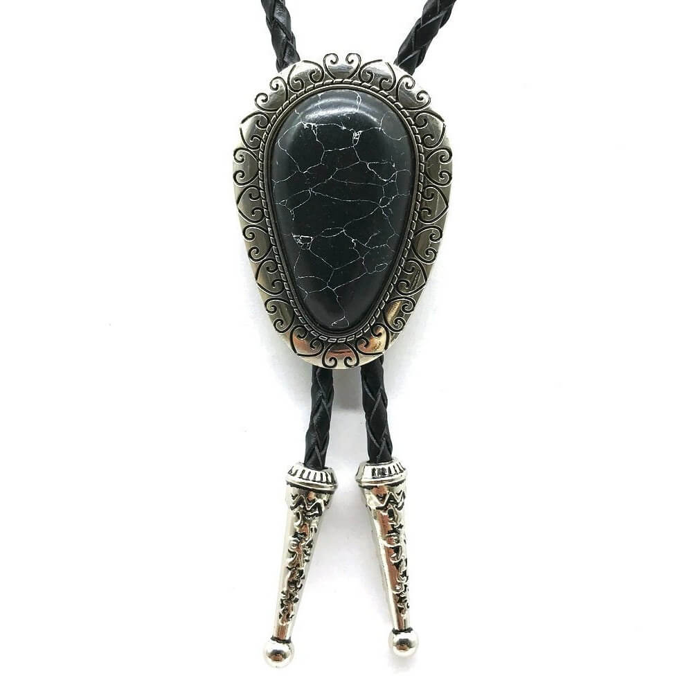 Bolo Tie Country Femme Noir