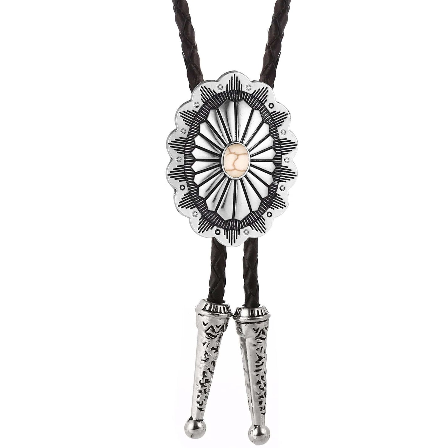 Bolo Tie Johnny Depp Blanc