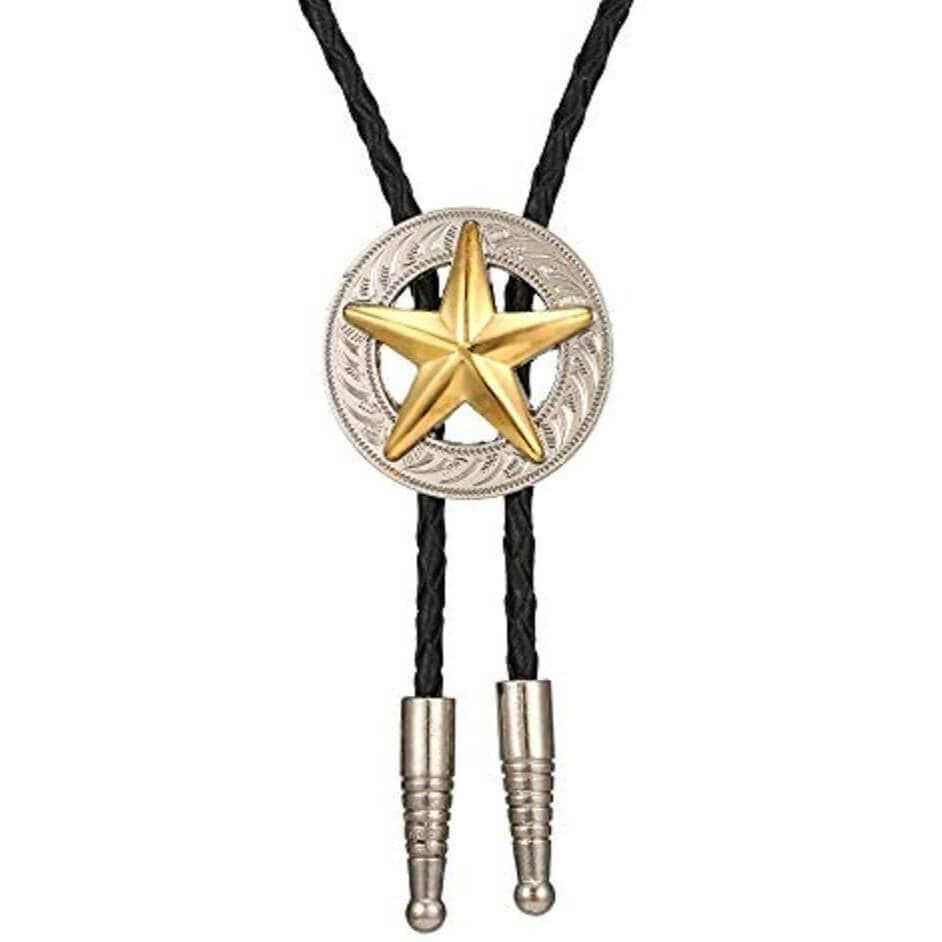 Bolo Tie Star Doré
