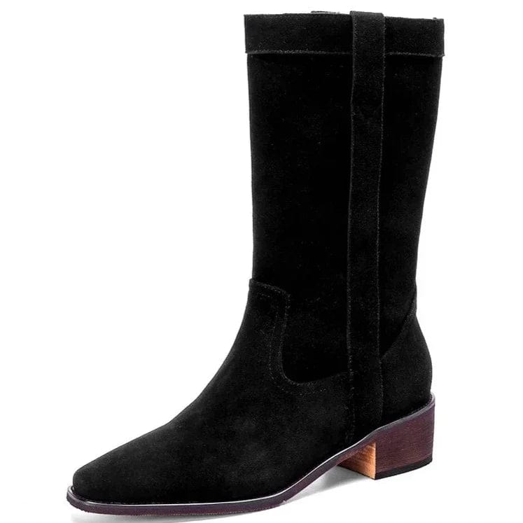 Bottes Cowboy Daim Femme Noir / 35 | 22.5