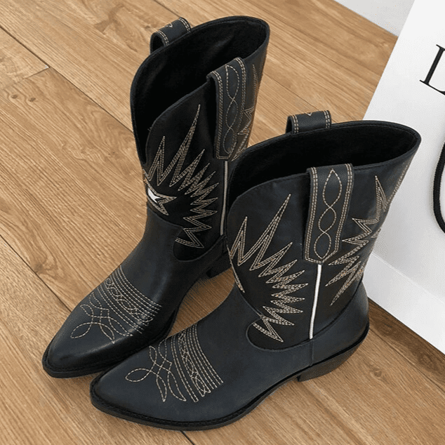 Bottes Cowboy en Cuir pour Femme