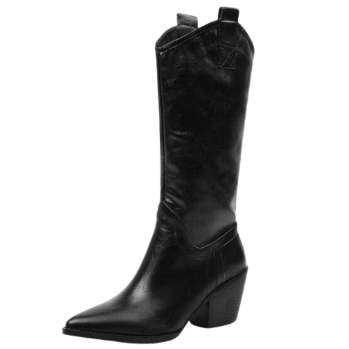 Bottes Cowboy Femme à Talons Hauts Noir / 35 | 22.5