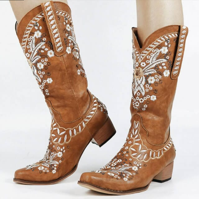 Bottes Cowboy Femme Marron