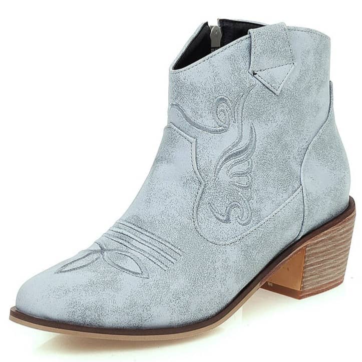 Bottines Chelsea Style Western Bleu clair / 35 | 22.5