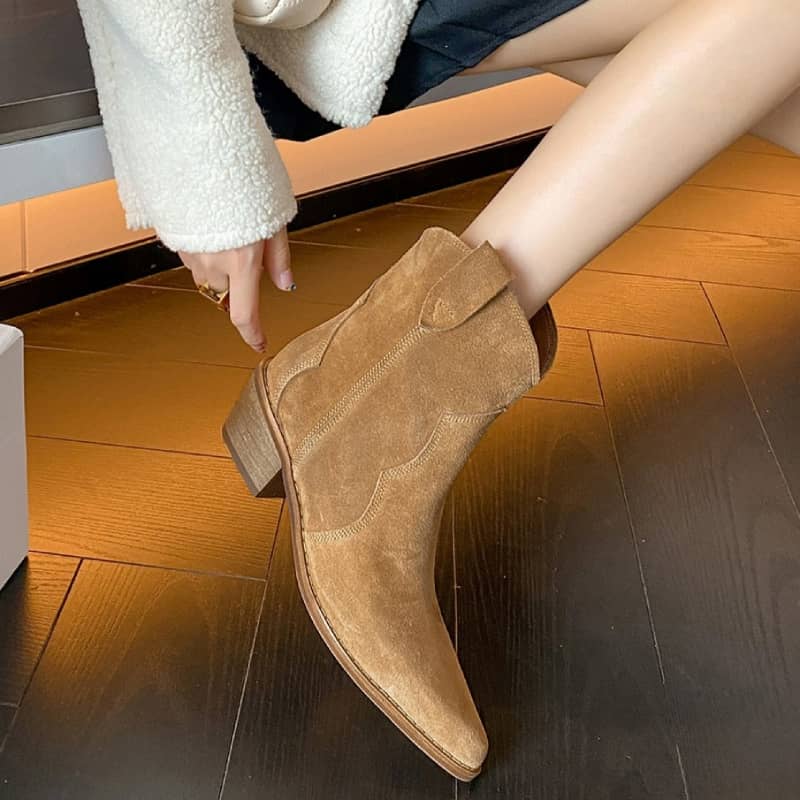 Bottines Cowboy Camel