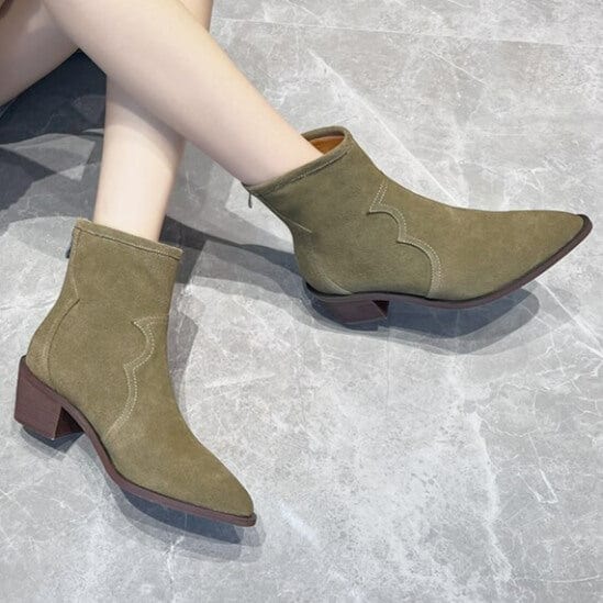 Bottines Cowboy en Daim