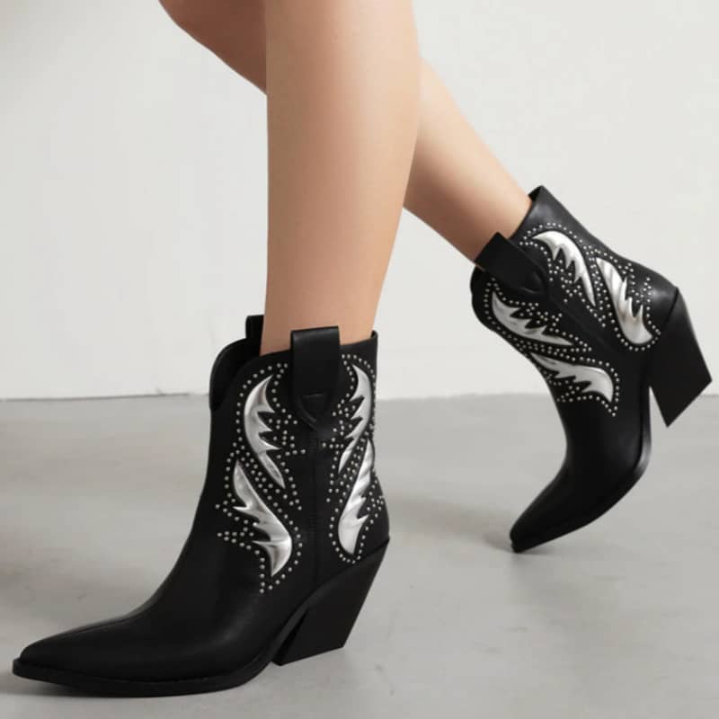 Bottines Style Santiags pour Femme
