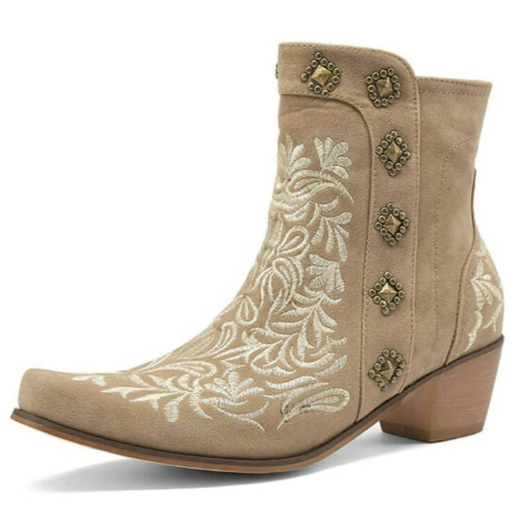 Bottines Western Beiges pour Femme 35 | 22.5