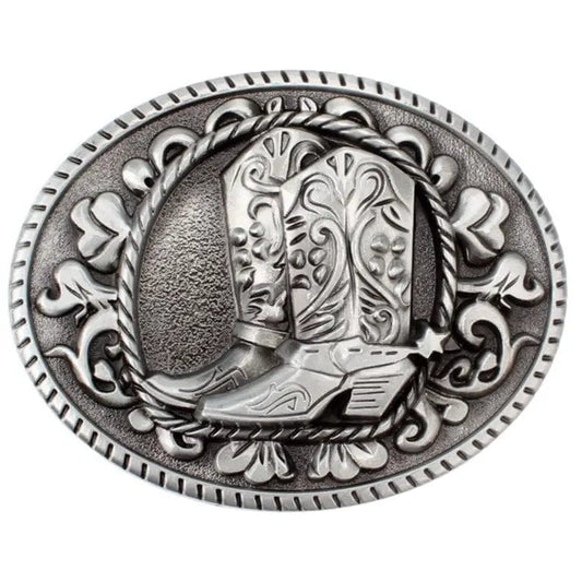 Boucle de Ceinture Cowboy Argenté