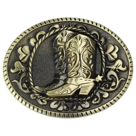 Boucle de Ceinture Cowboy Doré