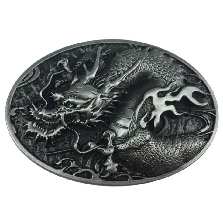 Boucle de Ceinture Dragon Argenté