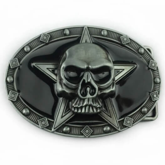 Boucle de Ceinture Homme Tête de Mort