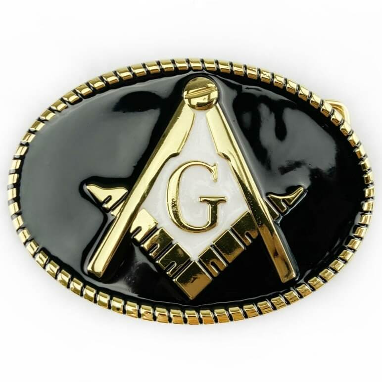 Boucle de Ceinture Maçonnique Noir