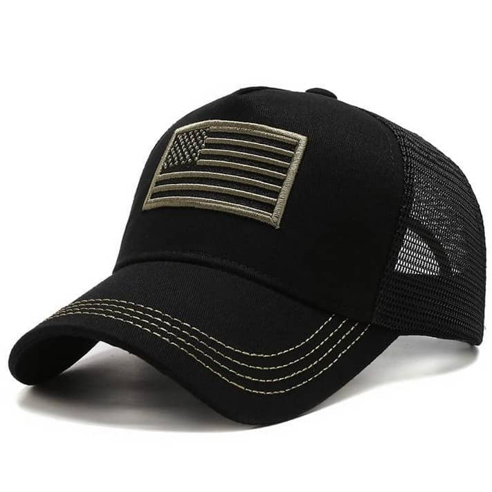 Casquette Militaire Américaine Noir