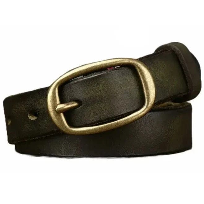 Ceinture Cowboy Fine pour Femme Vert / 90cm