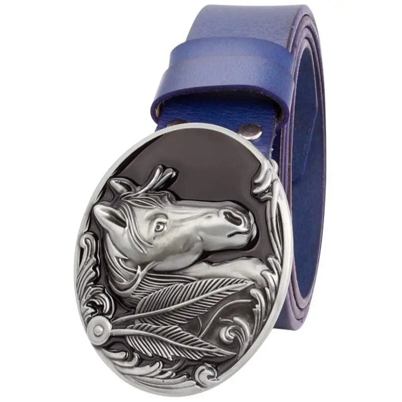 Ceinture de Cowboy Western Bleu / 105cm