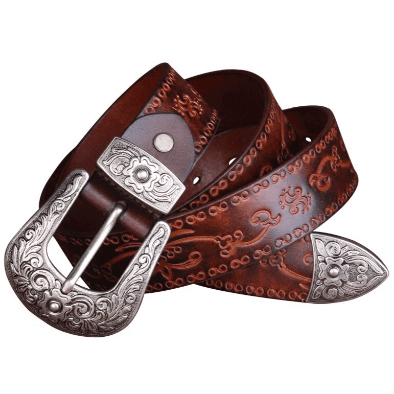 Ceinture Design Western Chocolat / 105cm