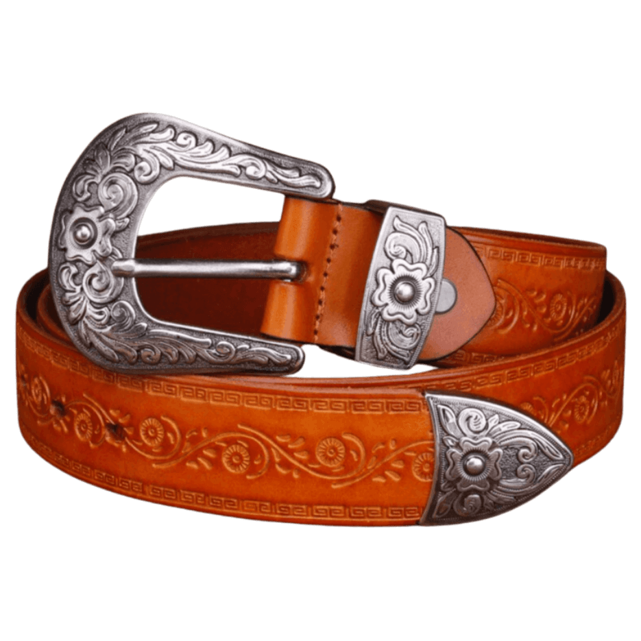 Ceinture Design Western Marron clair / 105cm