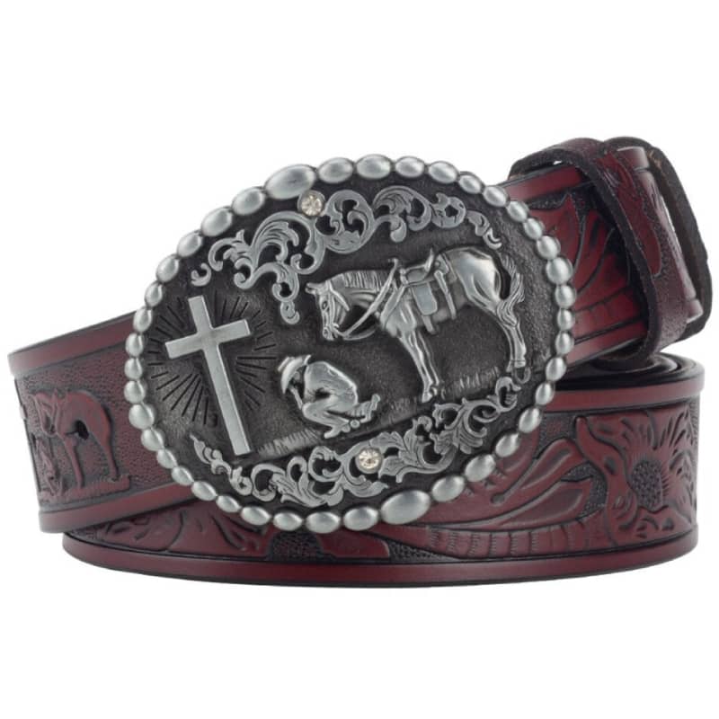 Ceinture Esprit Western Bordeaux / 100cm