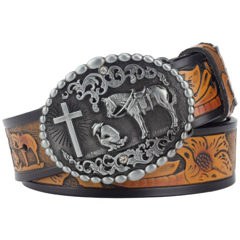 Ceinture Esprit Western Marron clair / 100cm