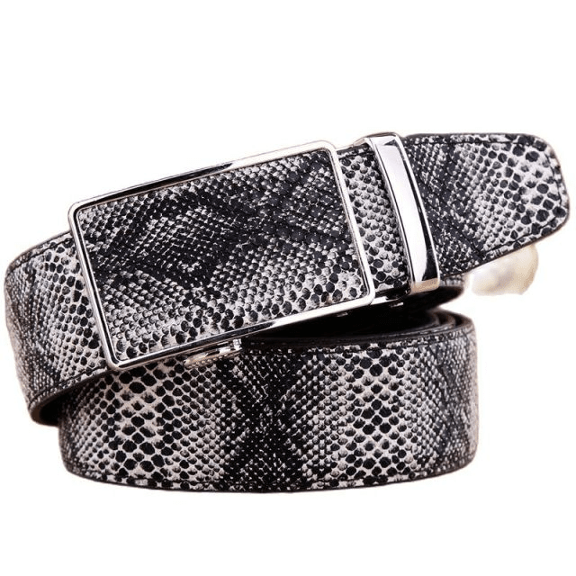 Ceinture Motif Serpent Noir / 110cm