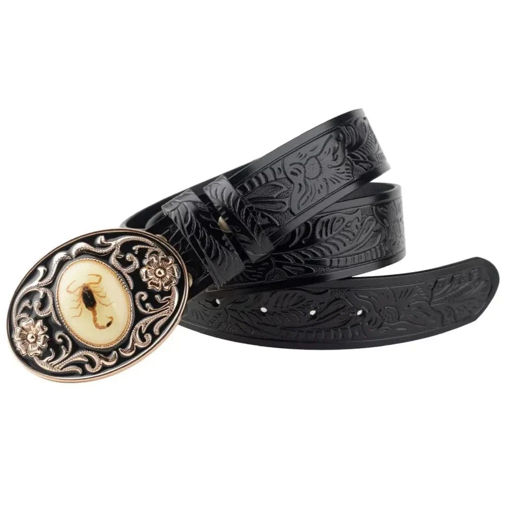 Ceinture Scorpion en Cuir