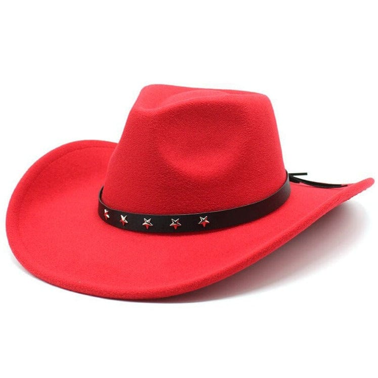 Chapeau Western Texan Rouge