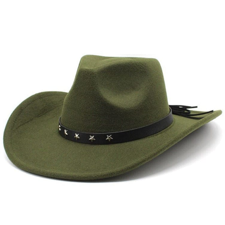 Chapeau Western Texan Vert