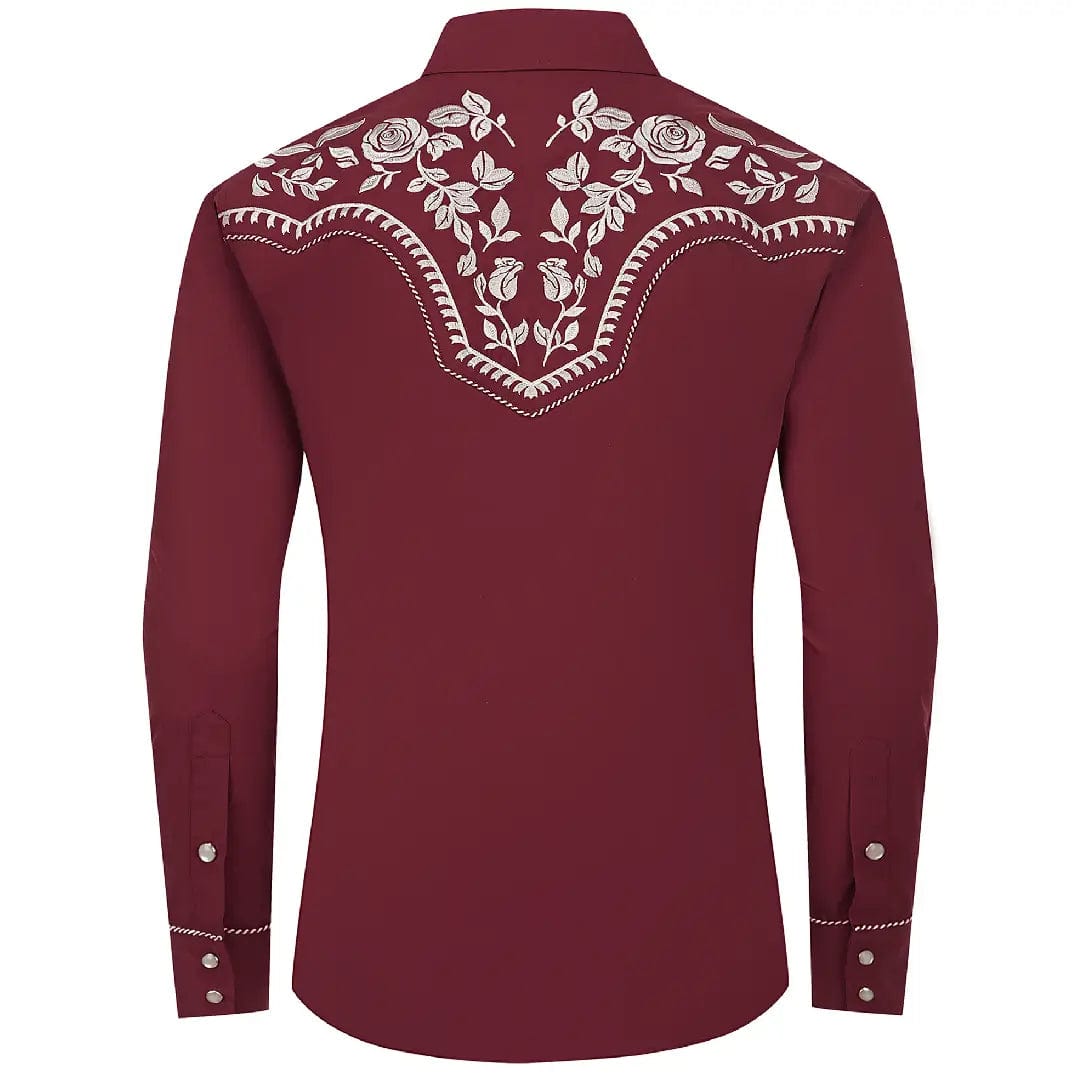Chemise Western Bordeaux