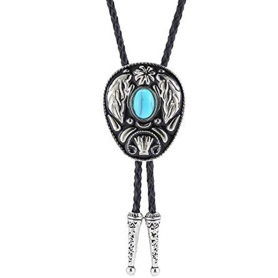 Cravate à Lacet Western Turquoise