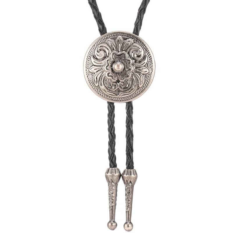 Cravate Américaine Cowboy Argenté