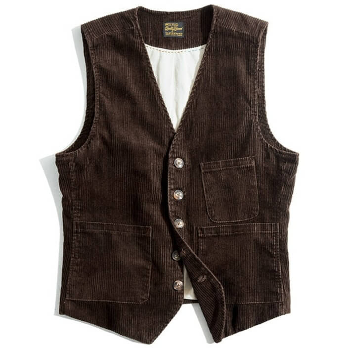 Gilet Country Western Marron S