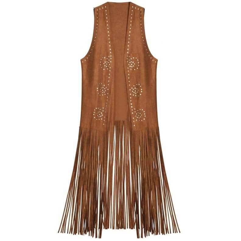 Gilet Western Femme Marron