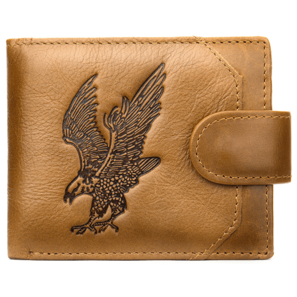 Portefeuille Western en Cuir Moka