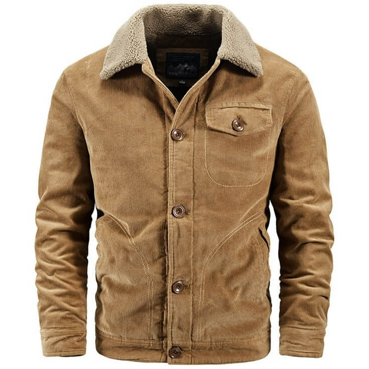 Veste Style Western en Velours Côtelé Beige / S 45-50kg