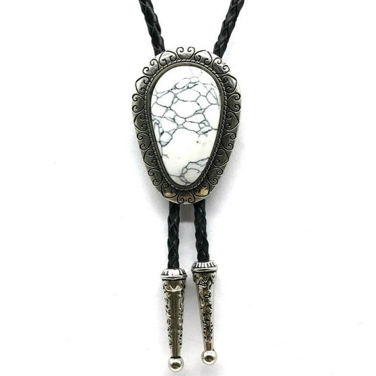 Bolo Tie Country Femme Blanc