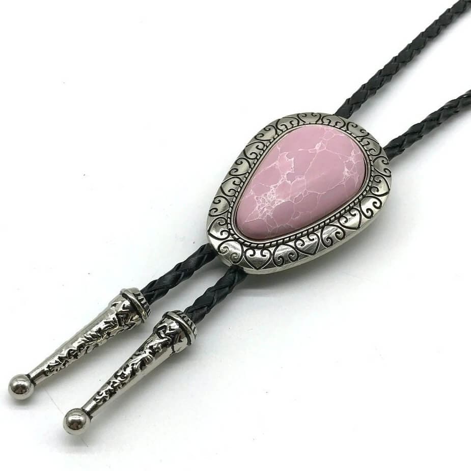 Bolo Tie Country Femme Rose