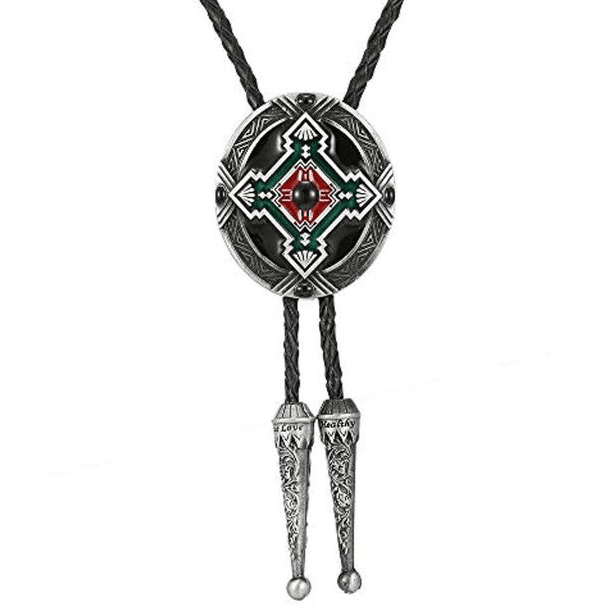 Bolo Tie Navajo Argenté