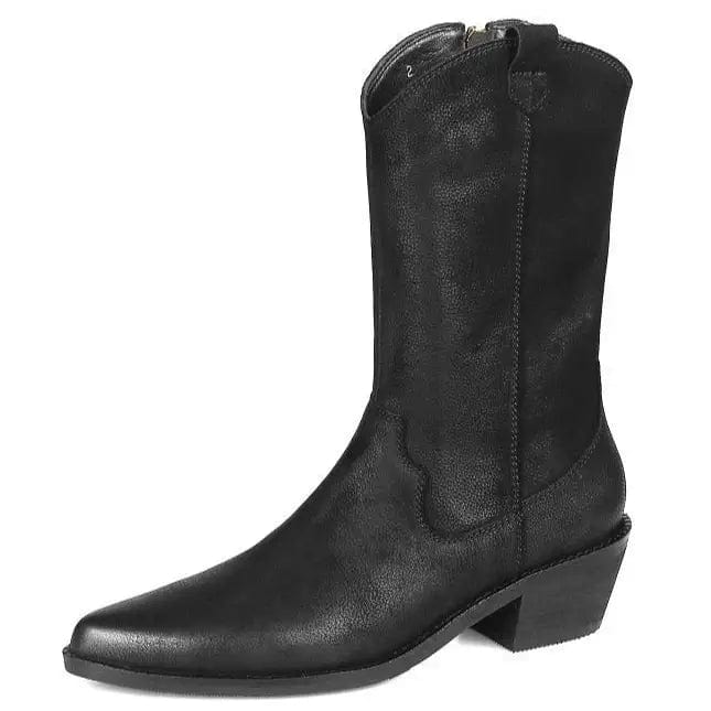 Bottes Country en Cuir Noir / 35 | 22.5