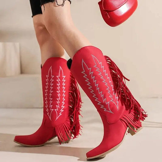 Bottes Country Rouges pour Femme