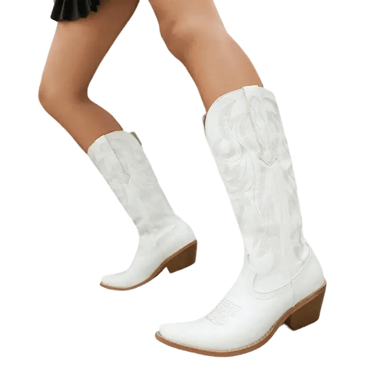 Bottes Cowboy Blanches pour Femme