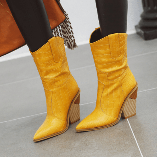 Bottes Western Jaunes pour Femme