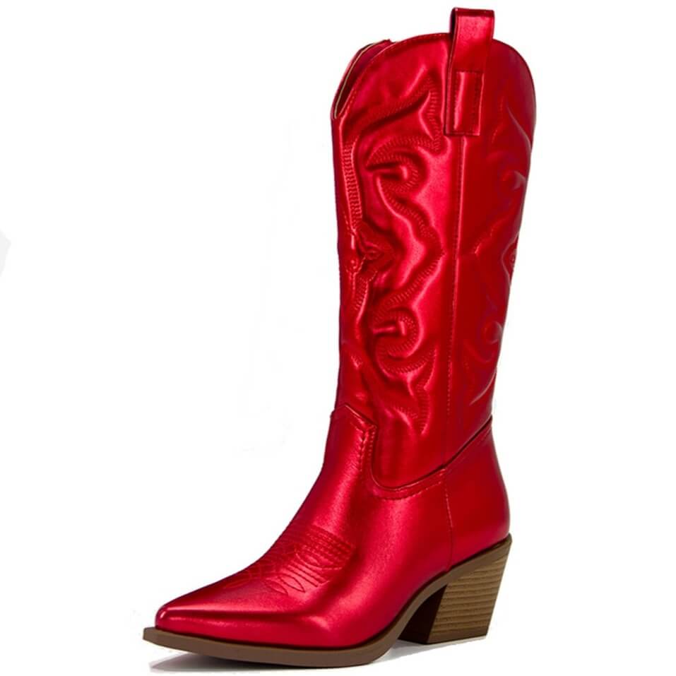 Bottes Western Rouges pour Femme 35 | 22.5