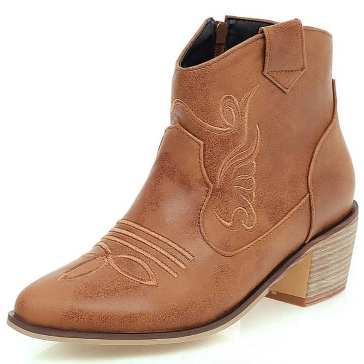 Bottines Chelsea Style Western Marron / 35 | 22.5