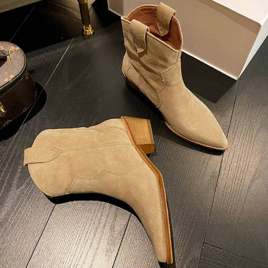 Bottines Western Beiges