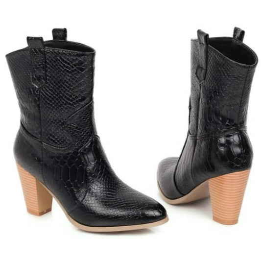 Bottines Western Croco