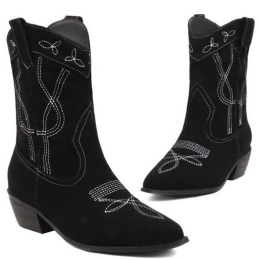 Bottines Western Noires pour Femme