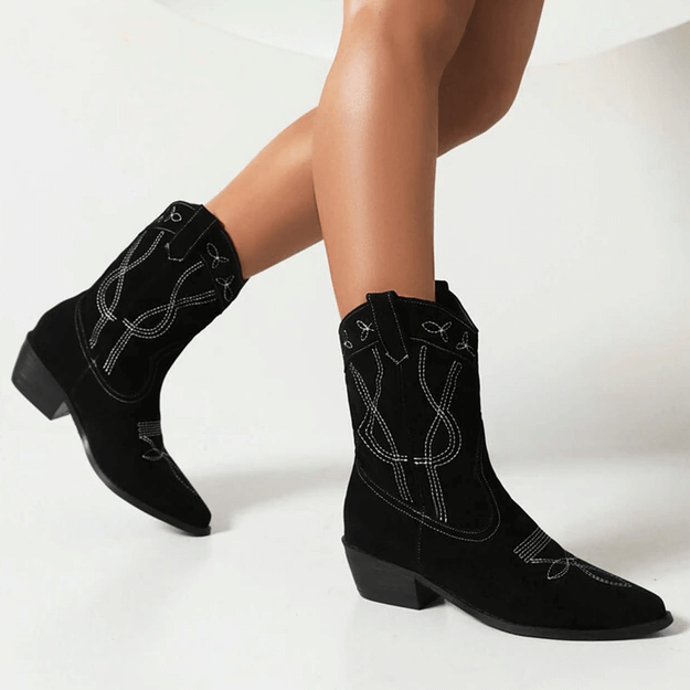 Bottines Western Noires pour Femme