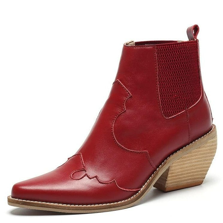 Bottines Western Rouges 34 | 22